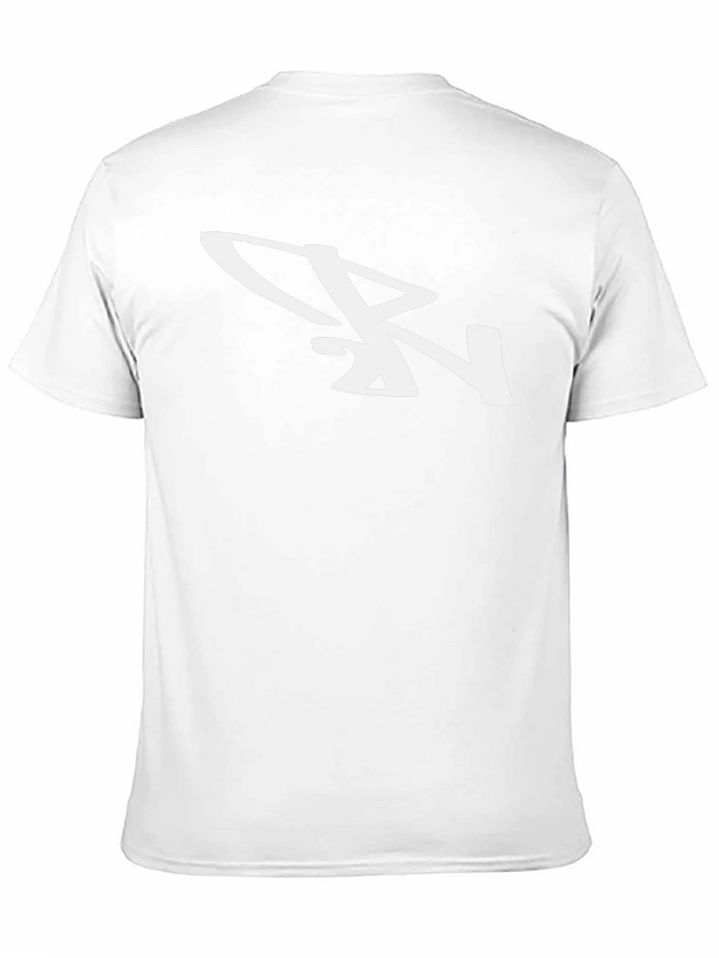 Stylish Black T-Shirt with White Abstract Logo