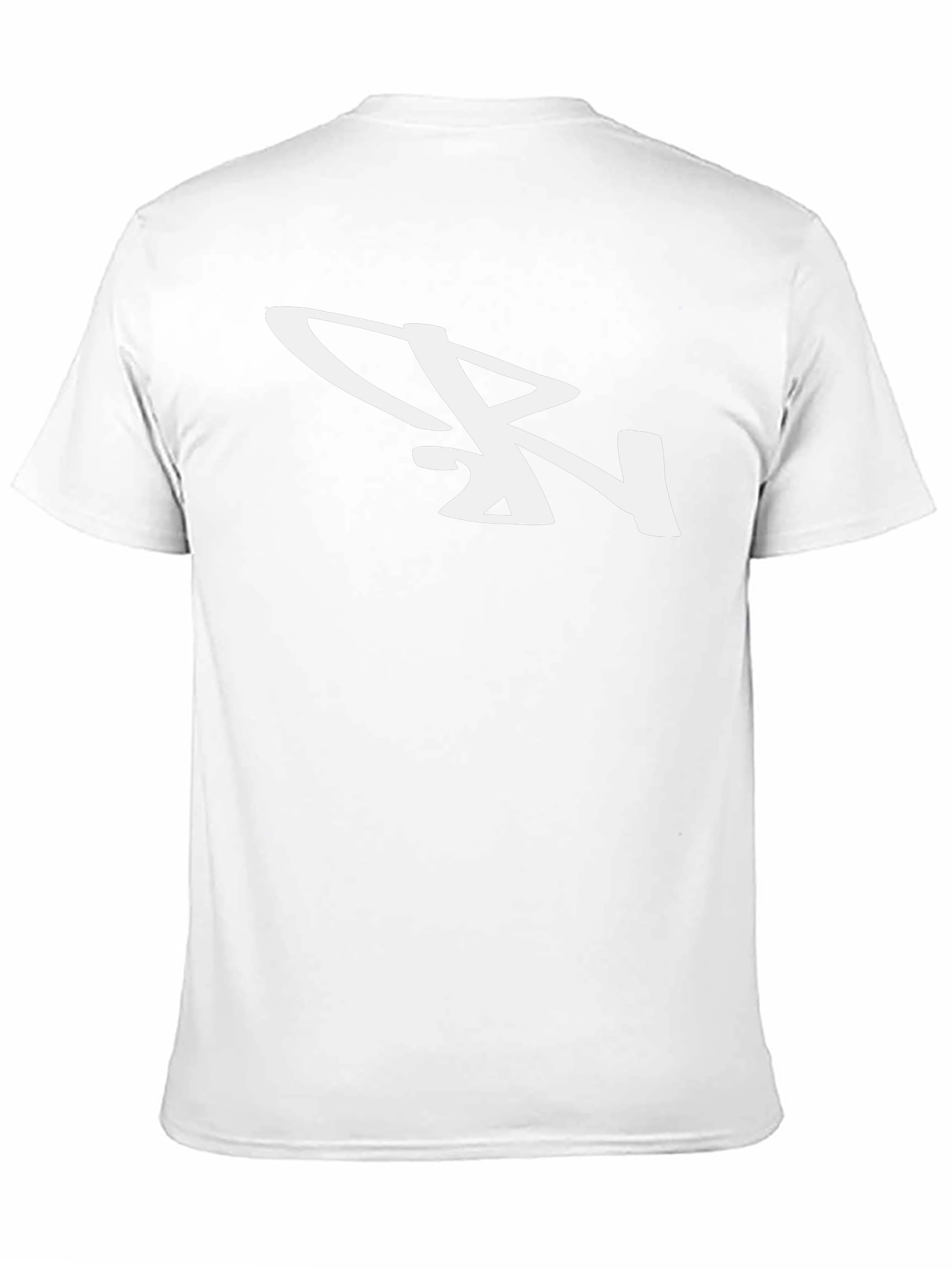 Stylish Black T-Shirt with White Abstract Logo