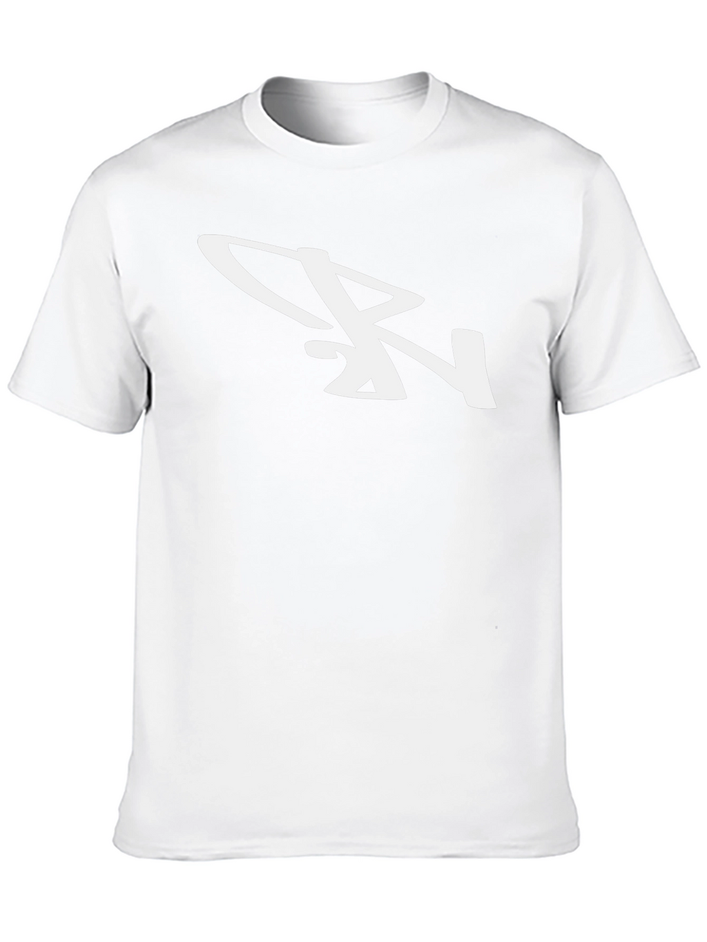 Stylish Black T-Shirt with White Abstract Logo