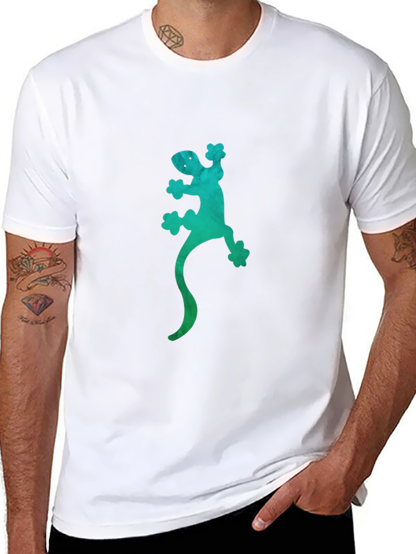 Lizard Graphic Tee - Mens Short Sleeve Crew Neck