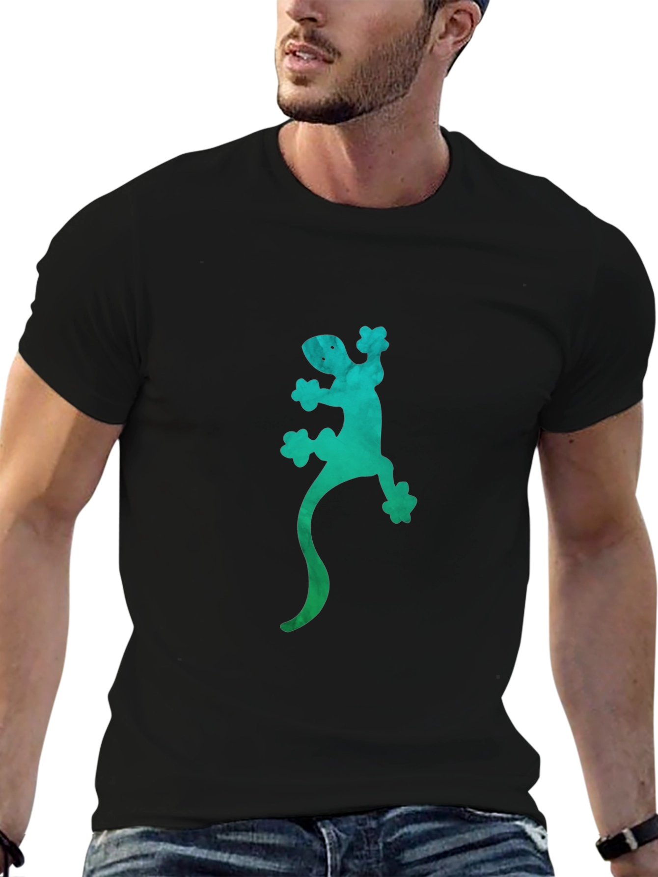Lizard Graphic Tee - Mens Short Sleeve Crew Neck