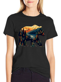 Nature Bear Graphic Tee - Mens Black T-Shirt