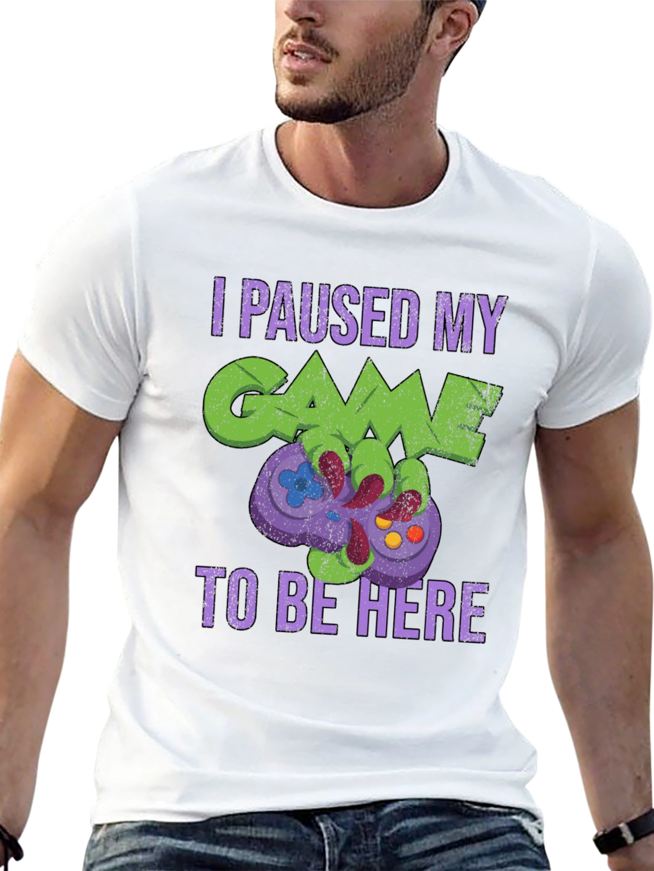 Gamer T-Shirt: Paused My Game to Be Here