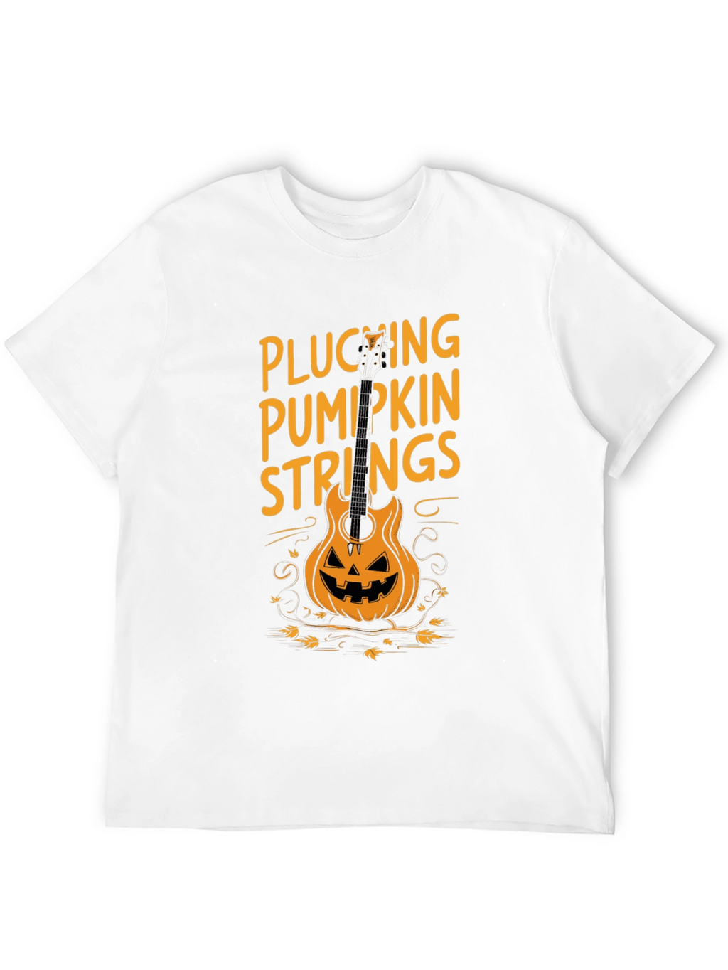 Plucking Pumpkin Strings Halloween T-Shirt