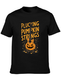 Plucking Pumpkin Strings Halloween T-Shirt