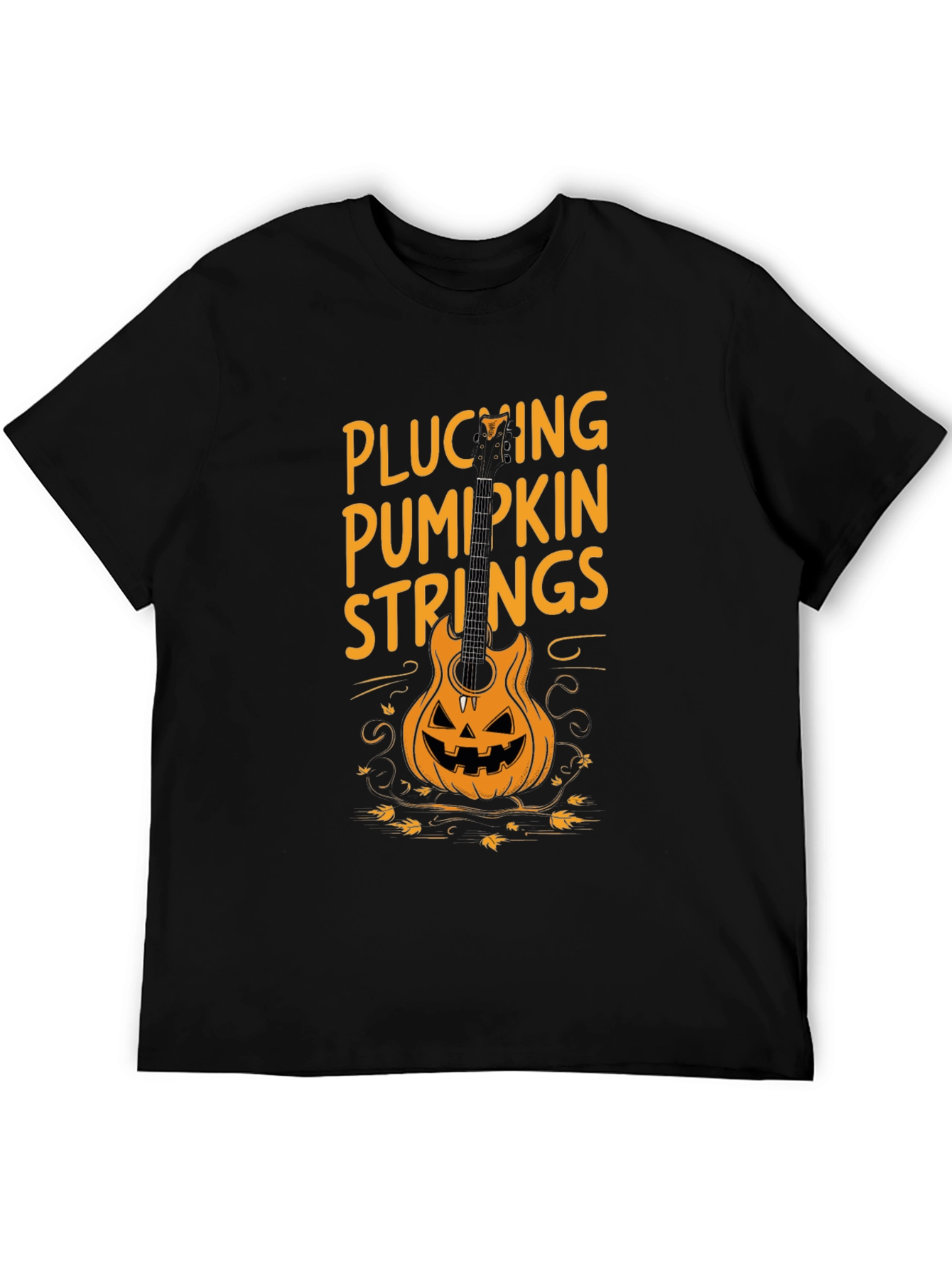 Plucking Pumpkin Strings Halloween T-Shirt