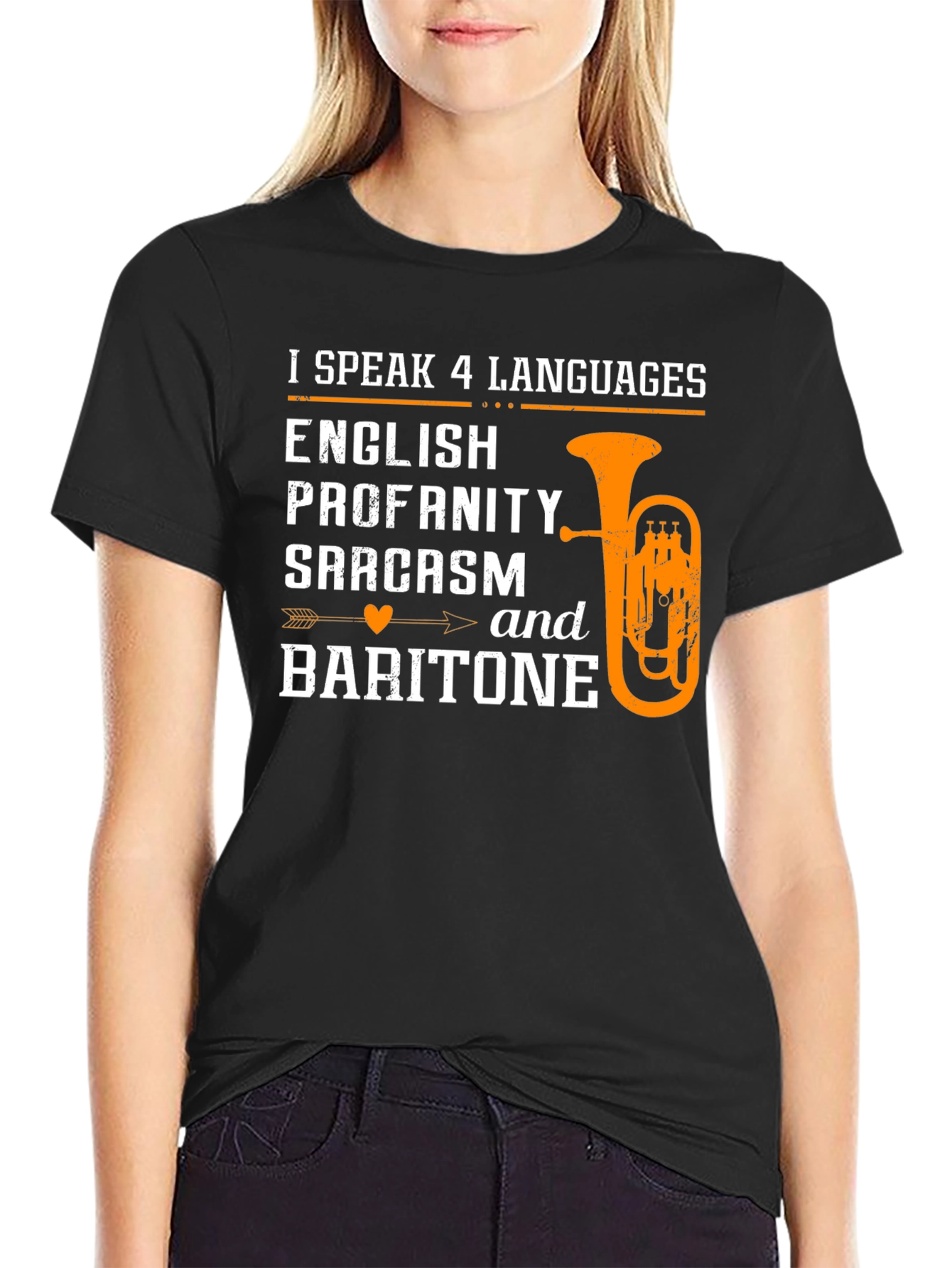 I Speak 4 Languages Baritone T-Shirt