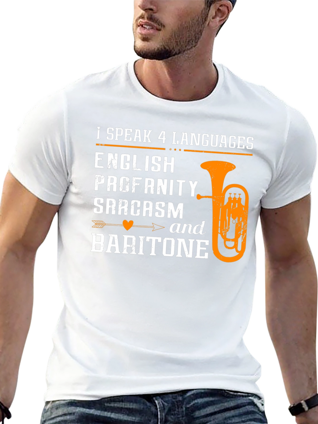 I Speak 4 Languages Baritone T-Shirt