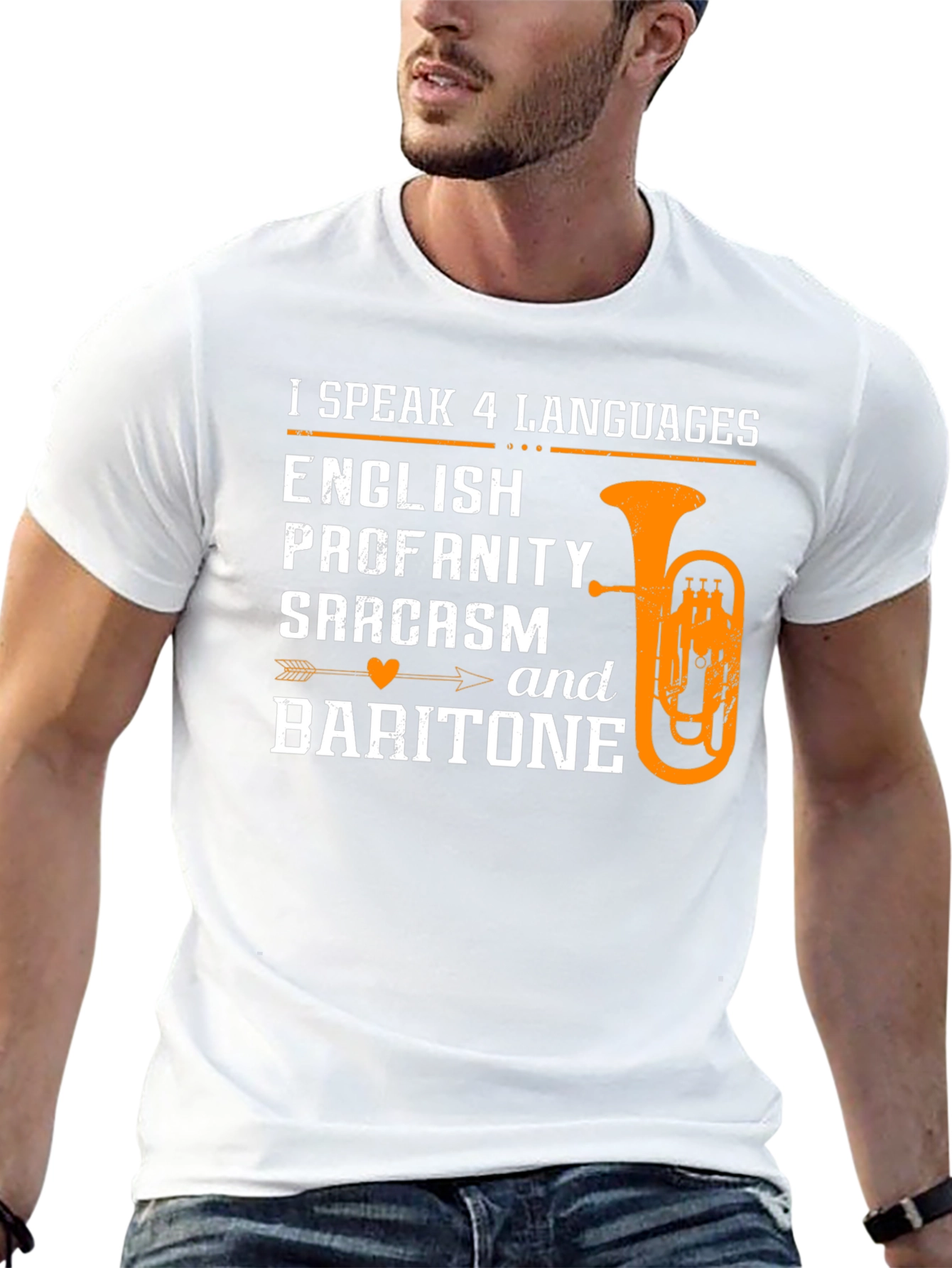 I Speak 4 Languages Baritone T-Shirt
