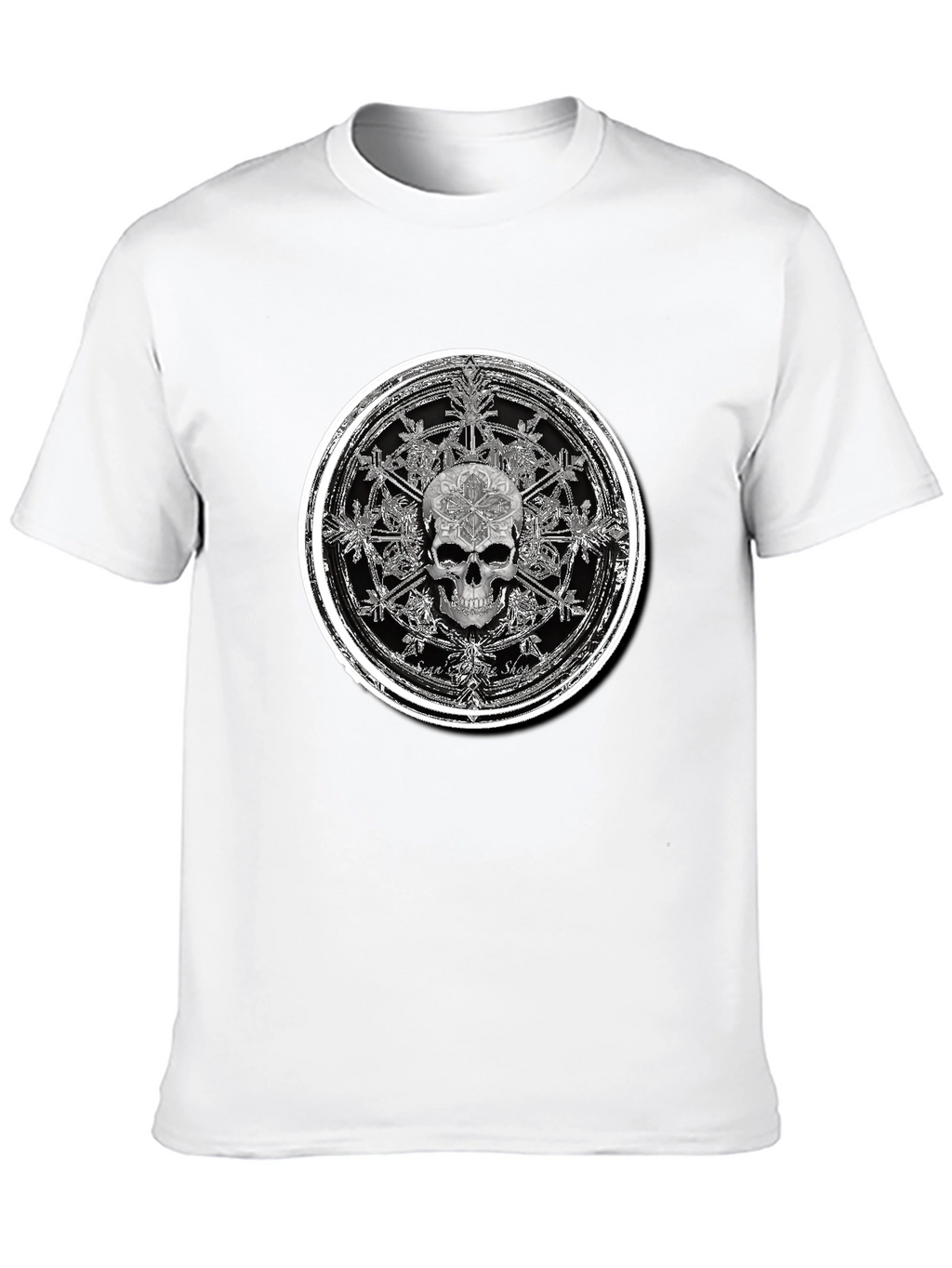 Skull Mandala Graphic Tee - Mens Black T-Shirt