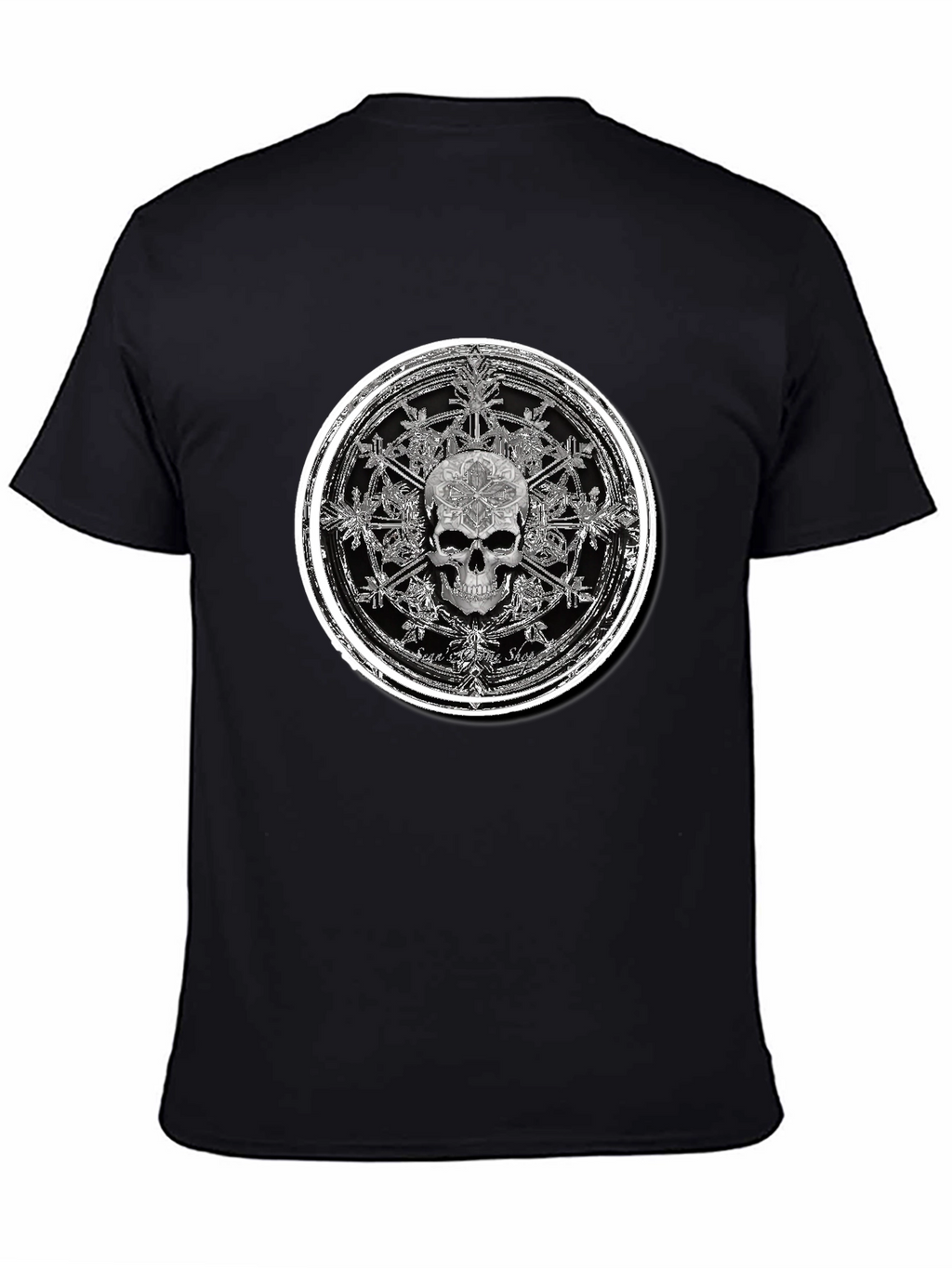 Skull Mandala Graphic Tee - Mens Black T-Shirt