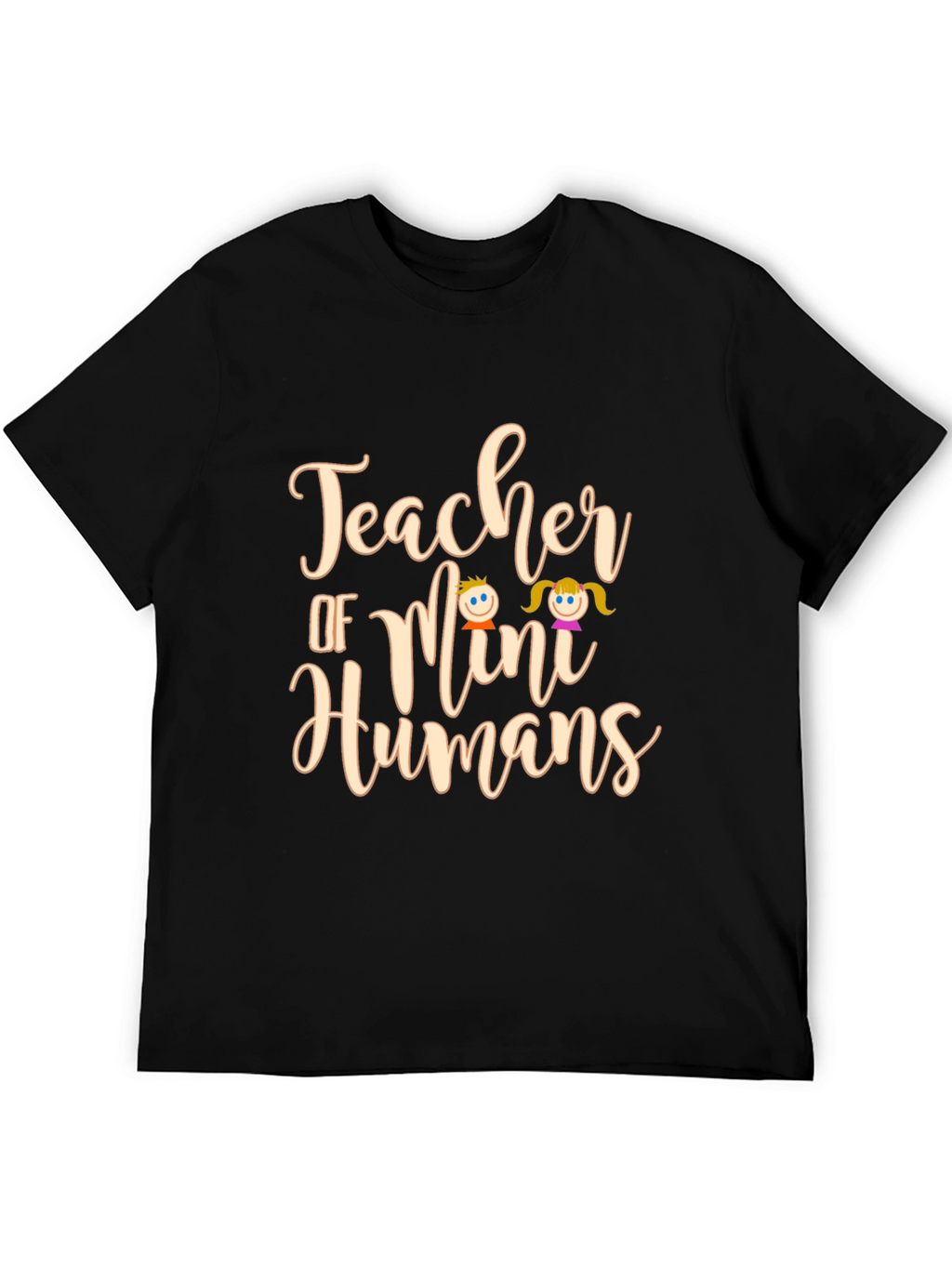 Teacher of Mini Humans Black T-Shirt