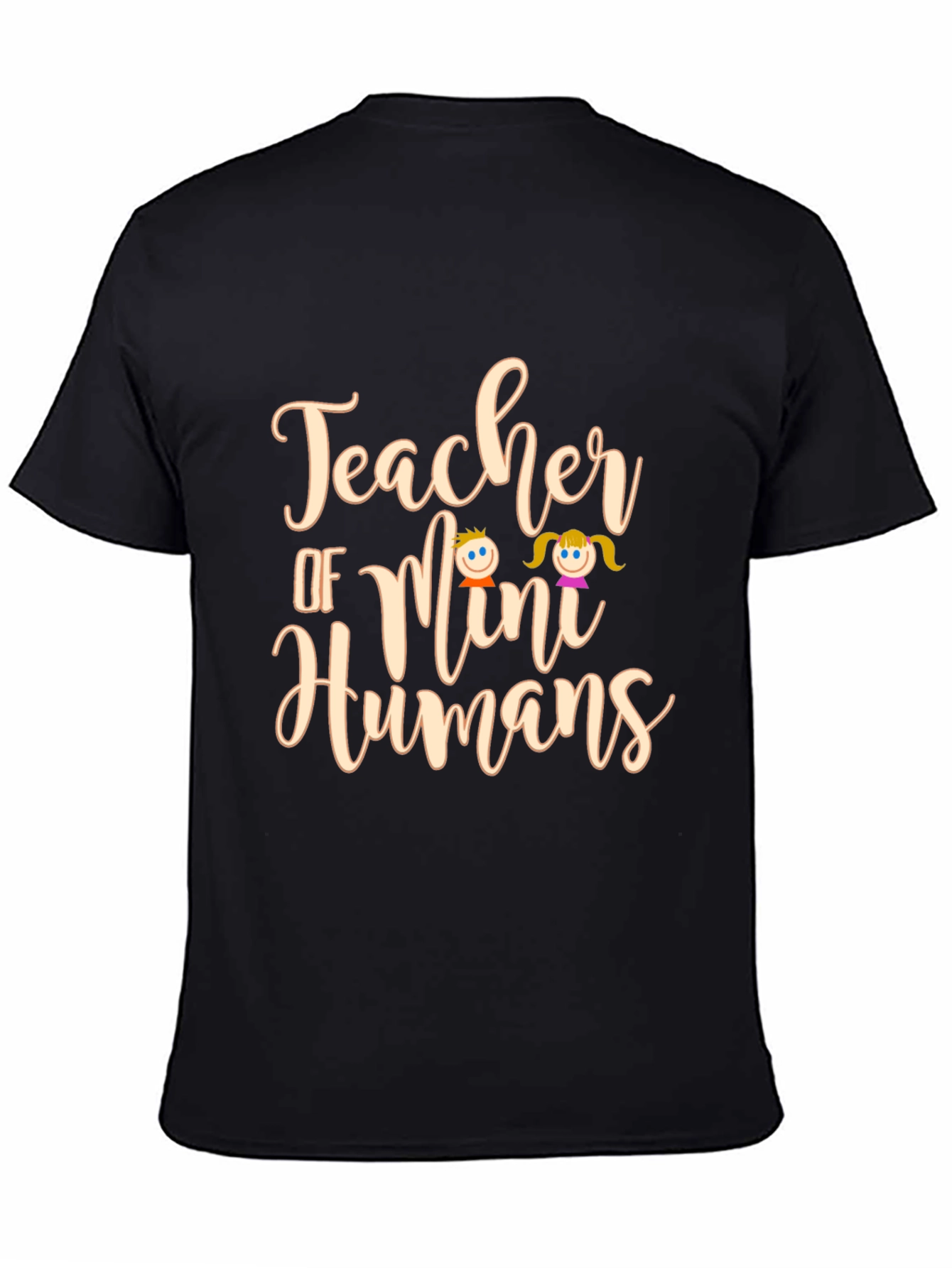 Teacher of Mini Humans Black T-Shirt