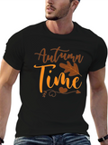 Autumn Time Black Graphic Tee