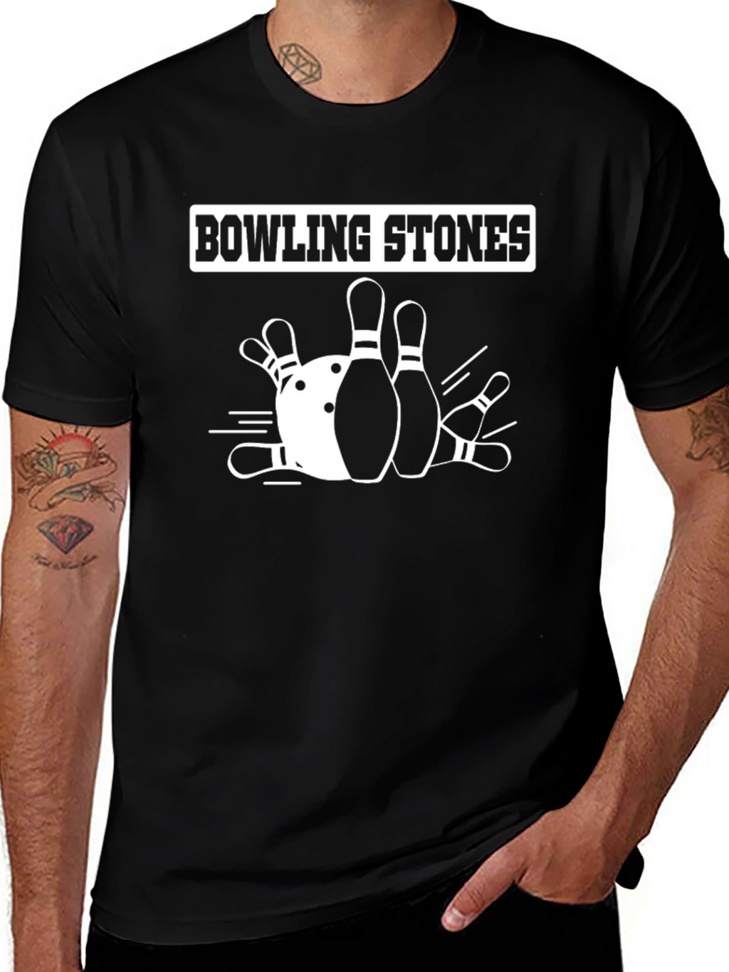 Bowling Stones Graphic T-Shirt - Strike Style
