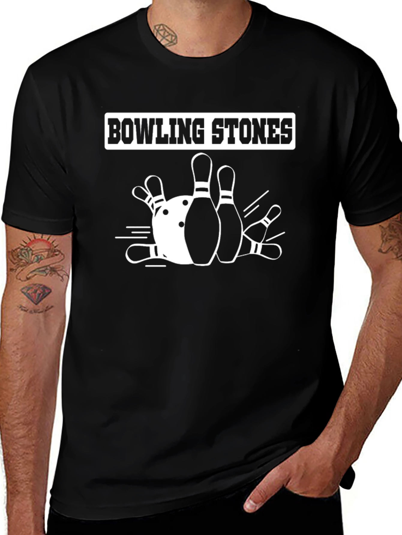 Bowling Stones Graphic T-Shirt - Strike Style