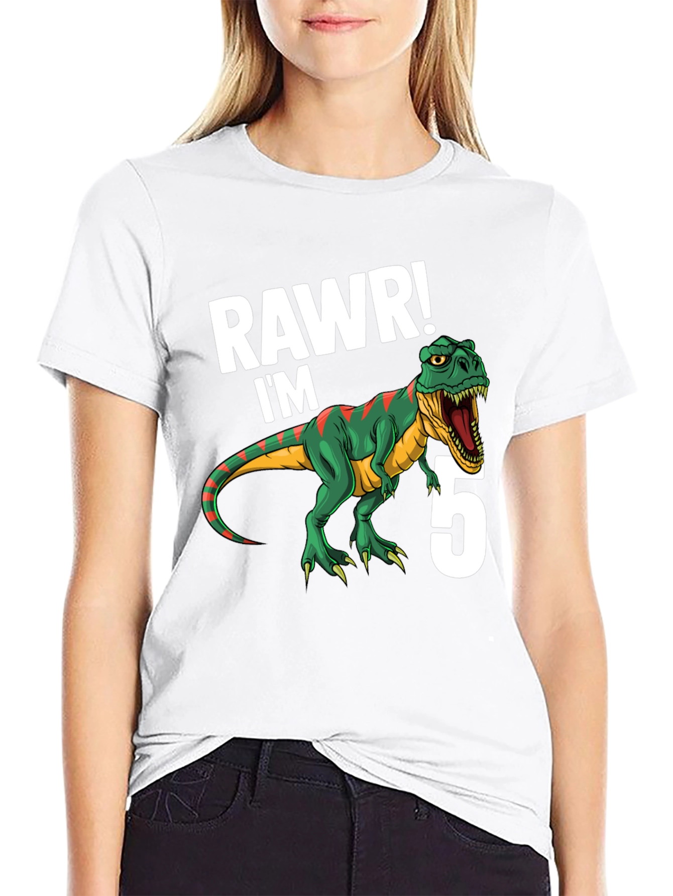 RAWR Im 5 Dinosaur Birthday T-Shirt