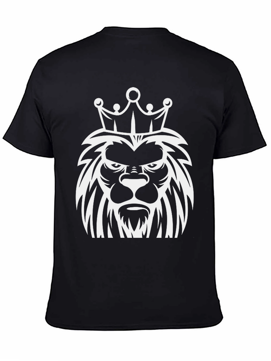 King Lion Graphic Tee - Black Cotton T-Shirt