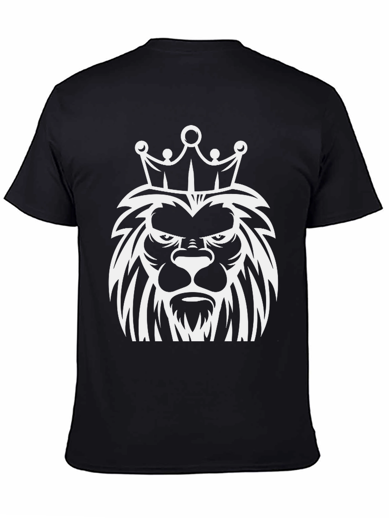 King Lion Graphic Tee - Black Cotton T-Shirt