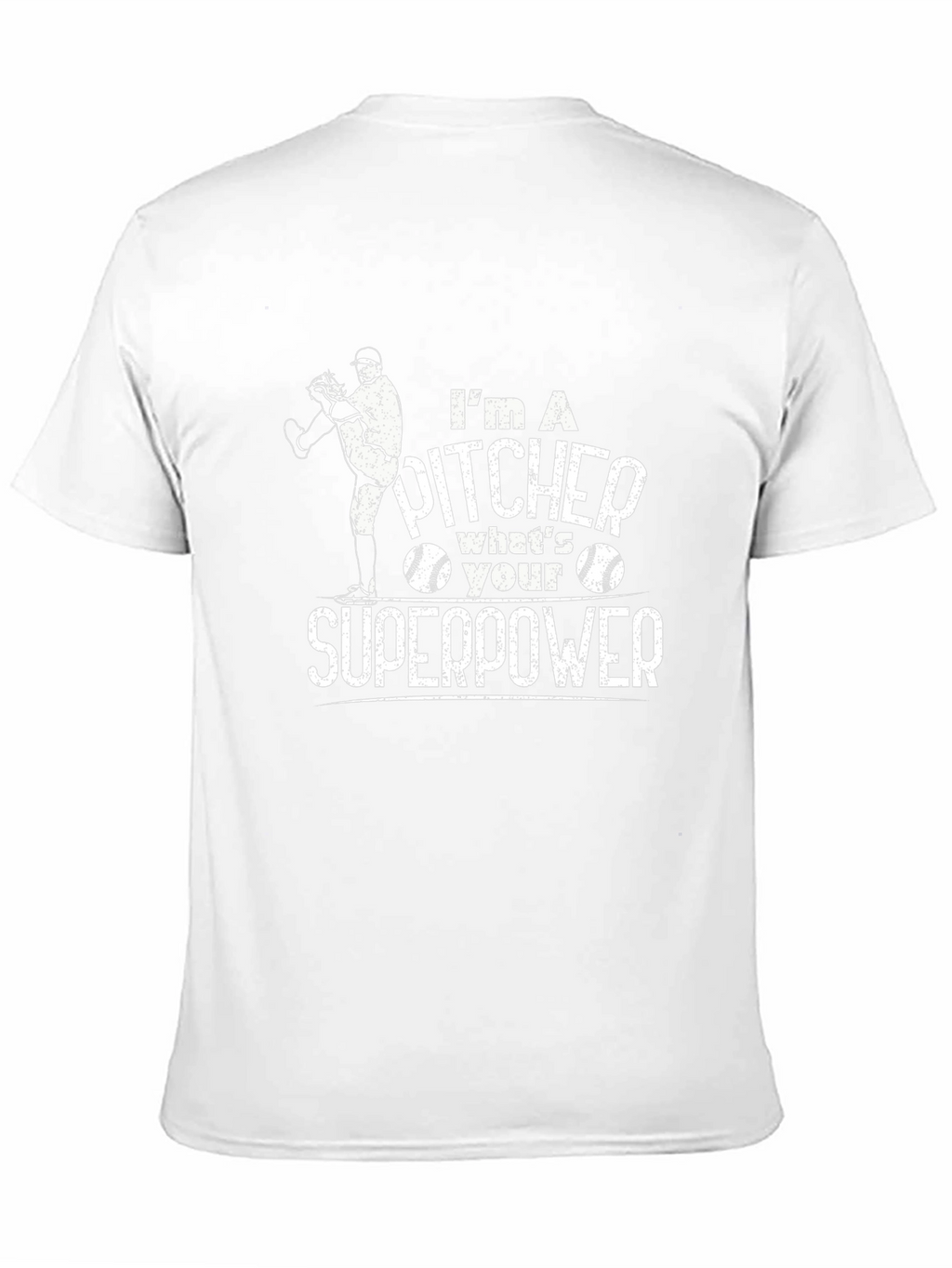 Pitcher Superpower Graphic Tee - Baseball Fan Shirt