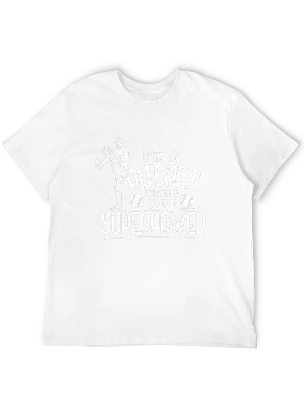 Pitcher Superpower Graphic Tee - Baseball Fan Shirt