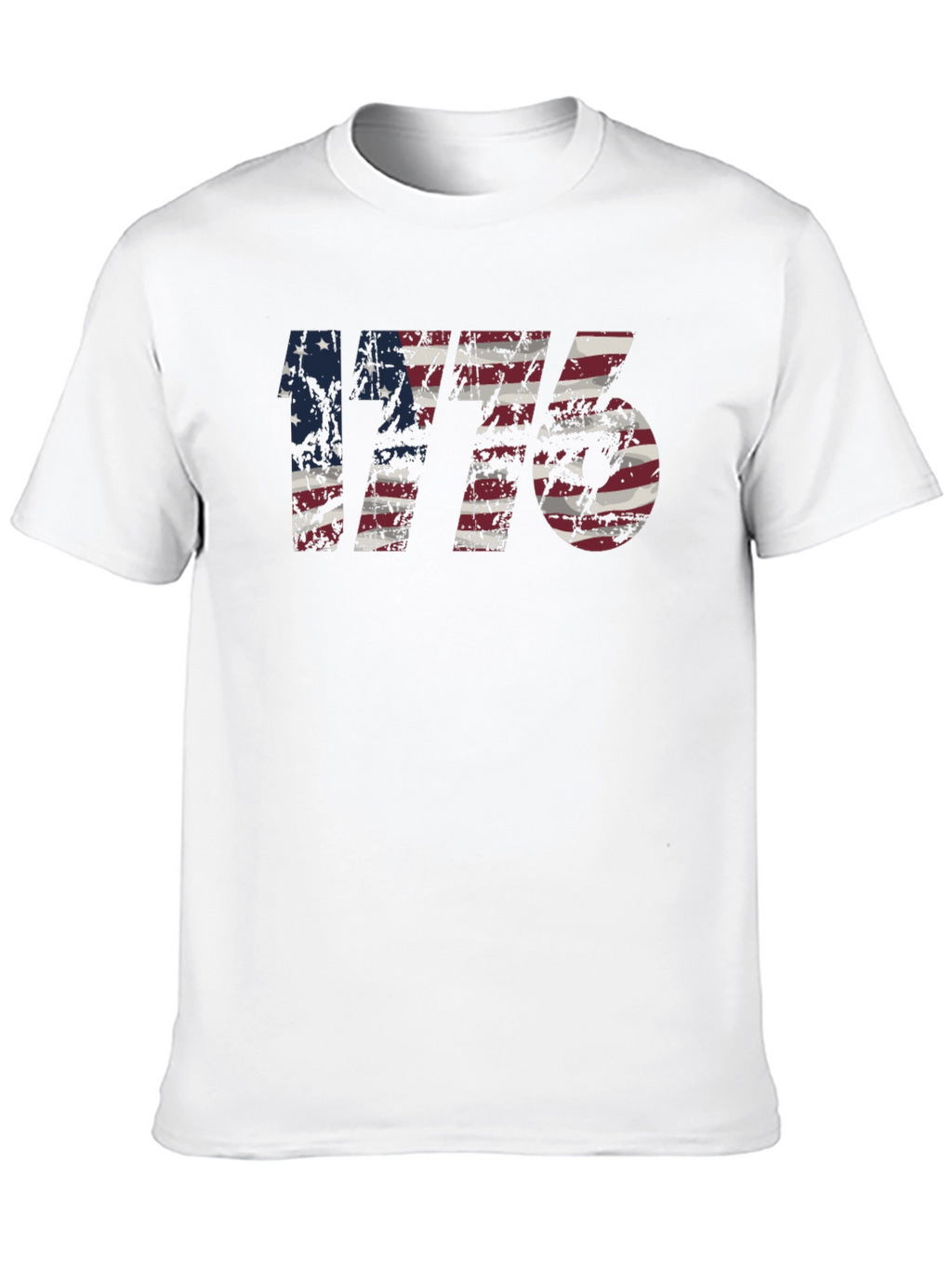 Distressed American Flag 1776 Graphic Tee