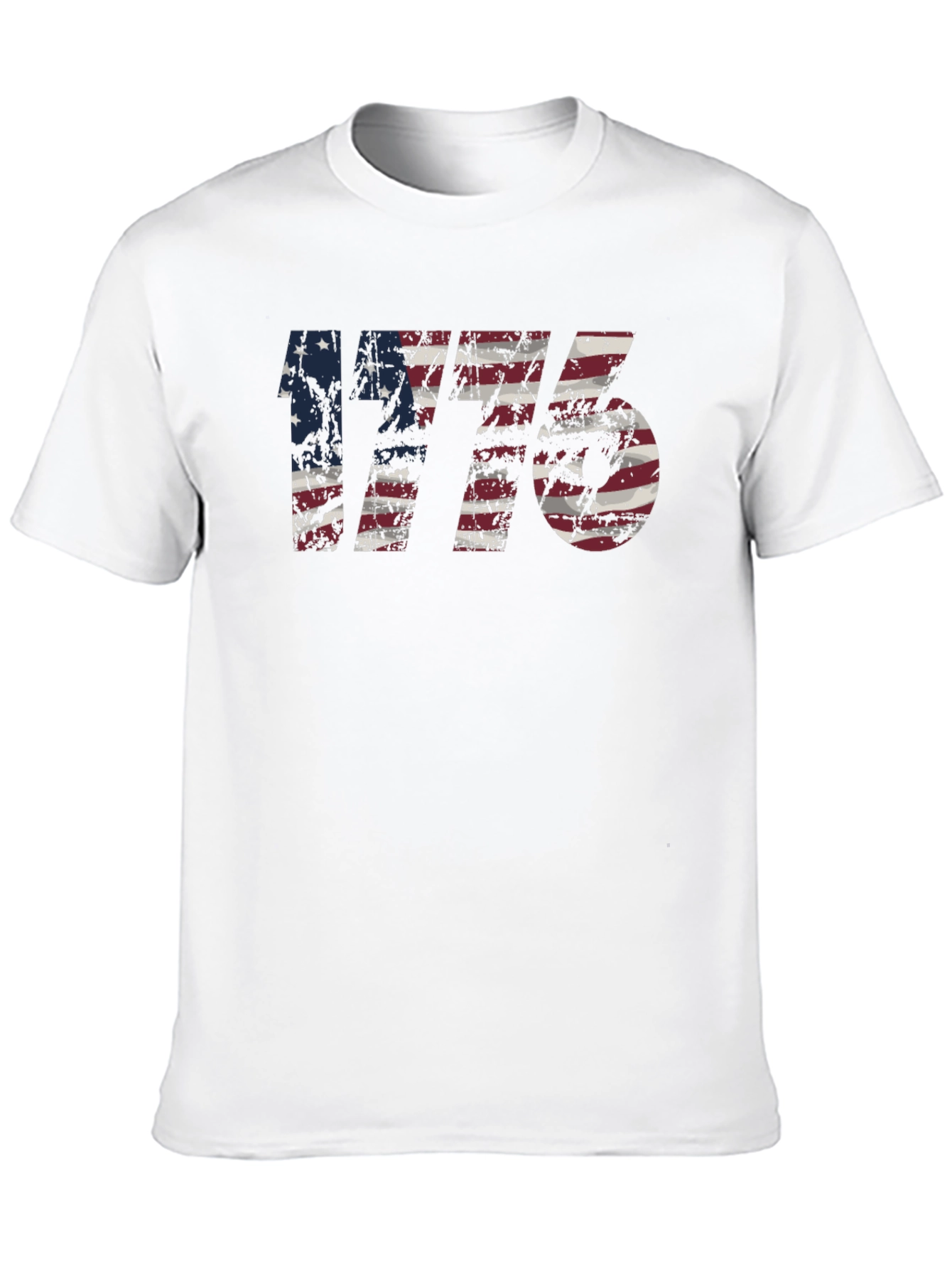 Distressed American Flag 1776 Graphic Tee