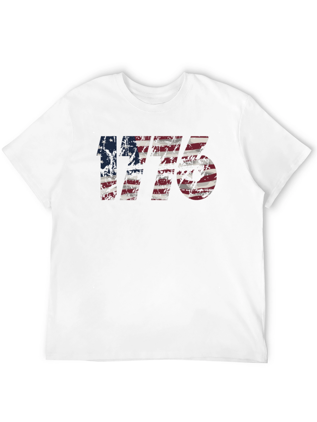 Distressed American Flag 1776 Graphic Tee