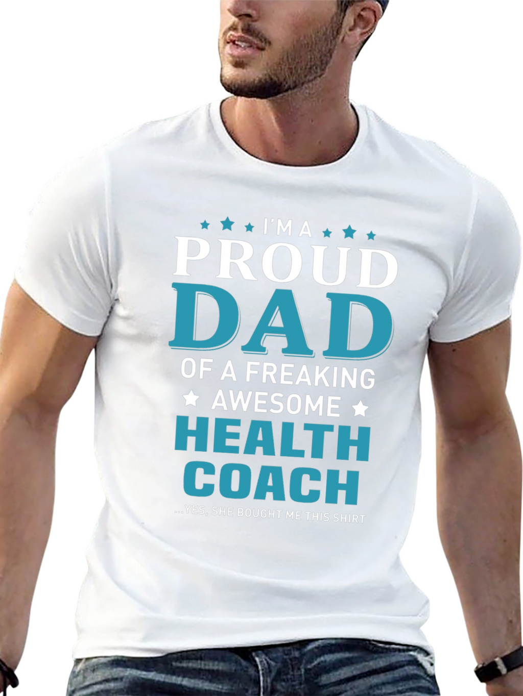 Proud Dad of a Health Coach Graphic T-Shirt