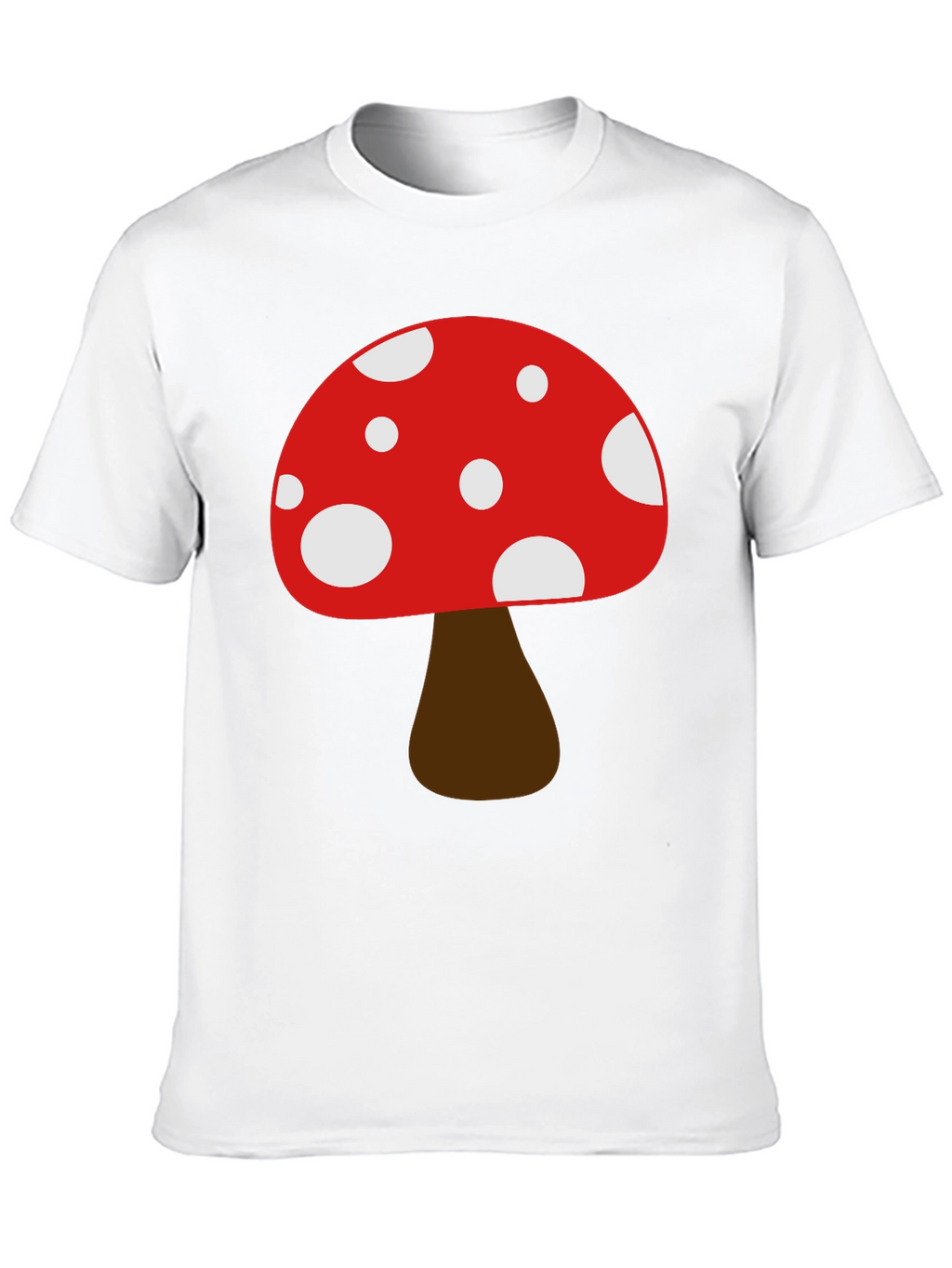 Funky Mushroom Graphic Tee - Black Cotton Casual Shirt