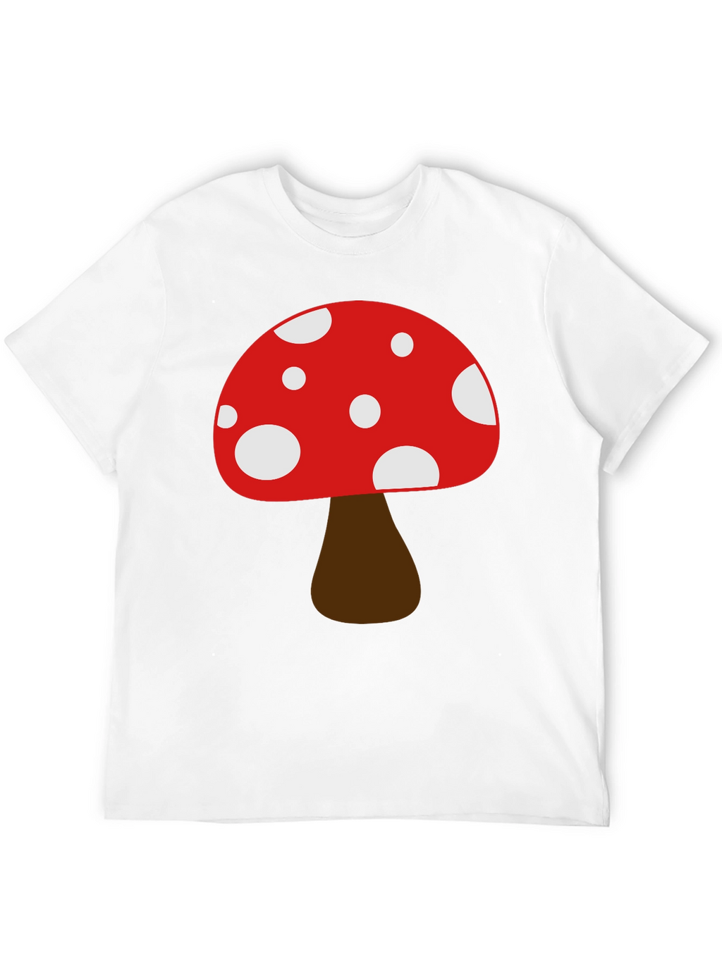 Funky Mushroom Graphic Tee - Black Cotton Casual Shirt