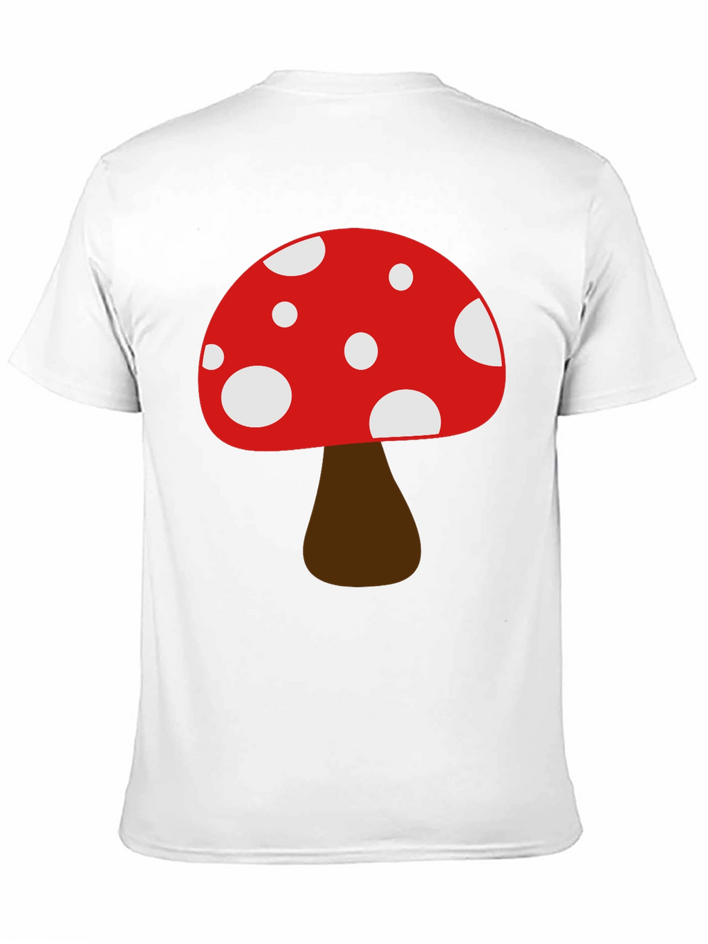 Funky Mushroom Graphic Tee - Black Cotton Casual Shirt