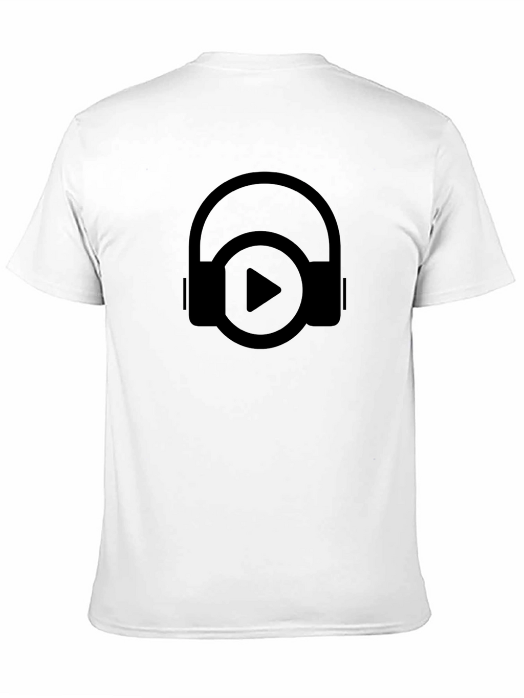 Headphones Play Button Graphic Tee