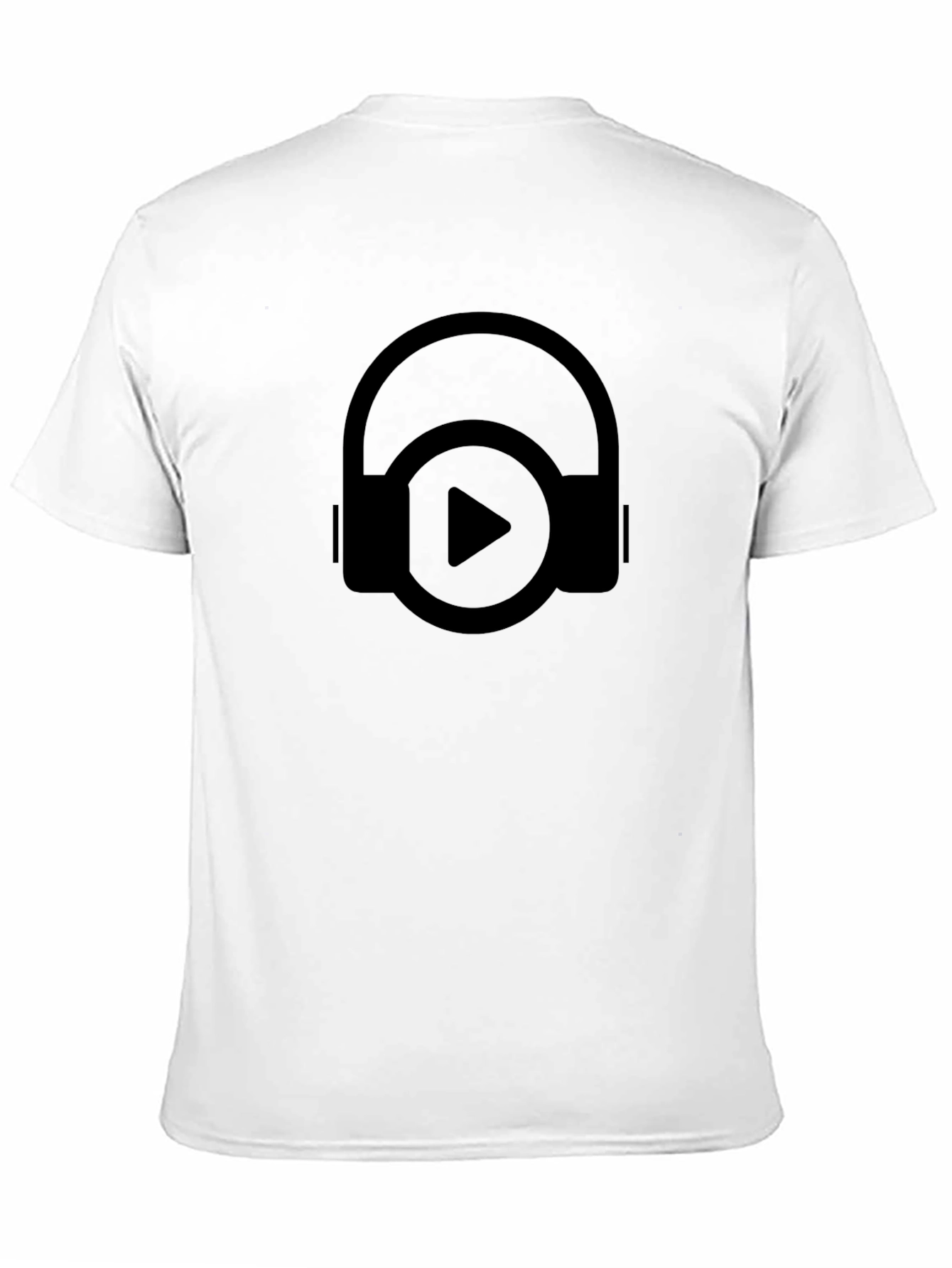 Headphones Play Button Graphic Tee
