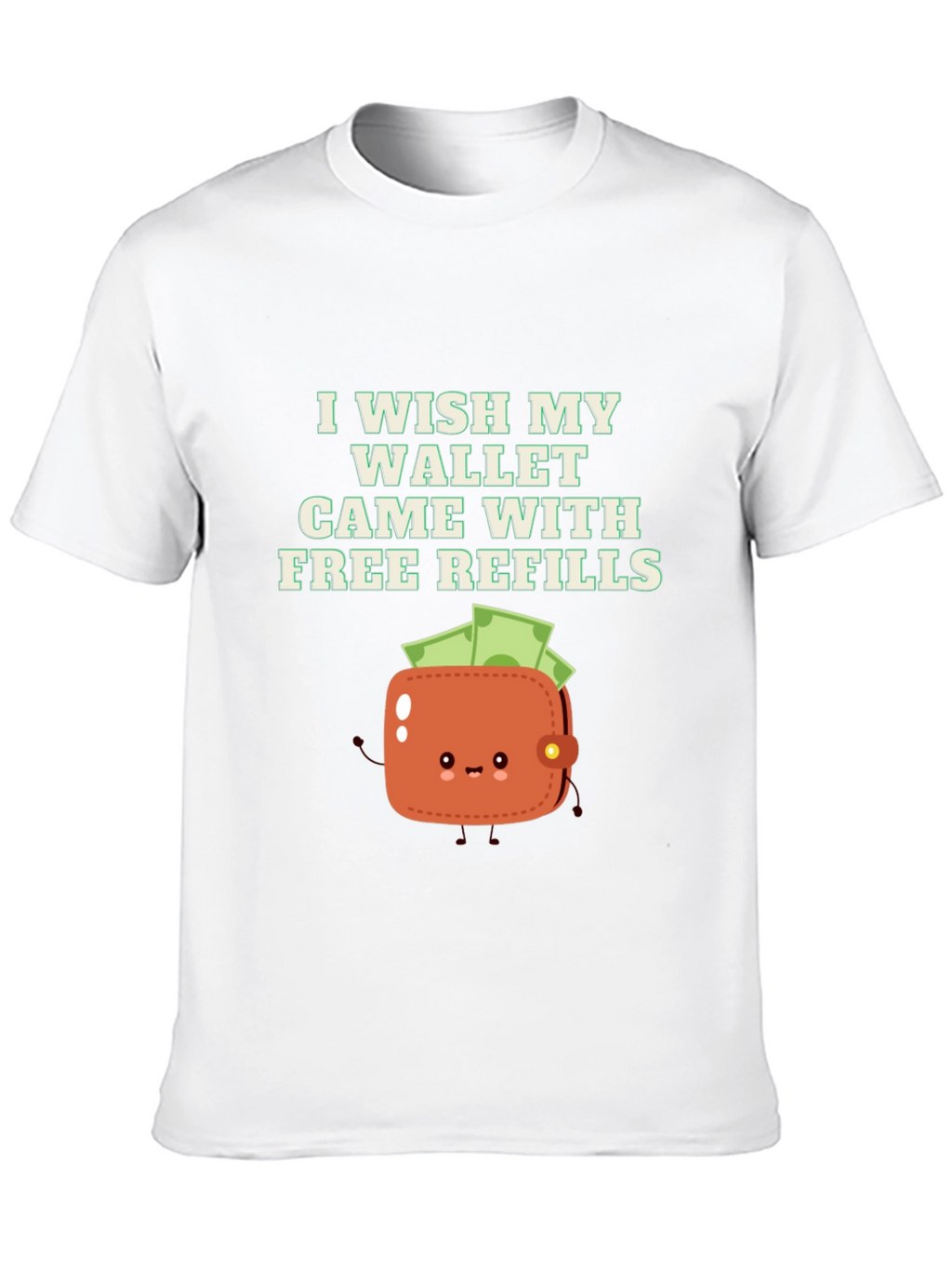 Free Refills Wallet T-Shirt - Black Graphic Tee