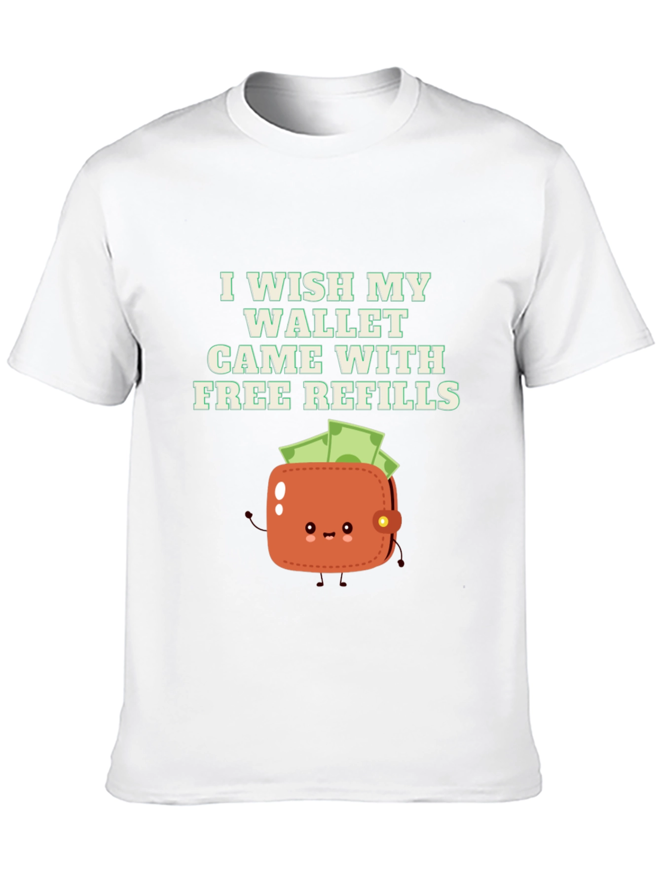 Free Refills Wallet T-Shirt - Black Graphic Tee