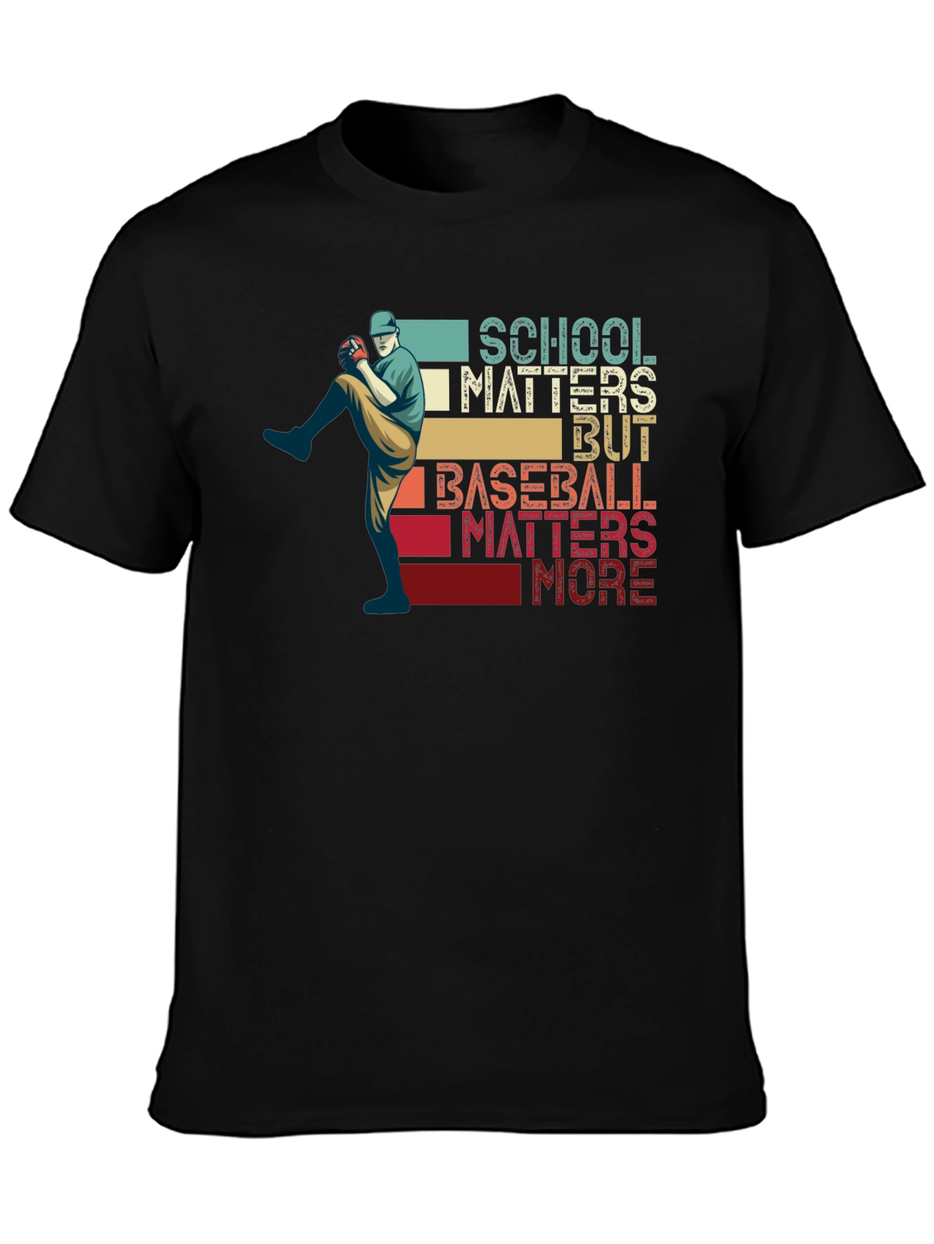 School Matters Baseball Matters More Graphic Tee
