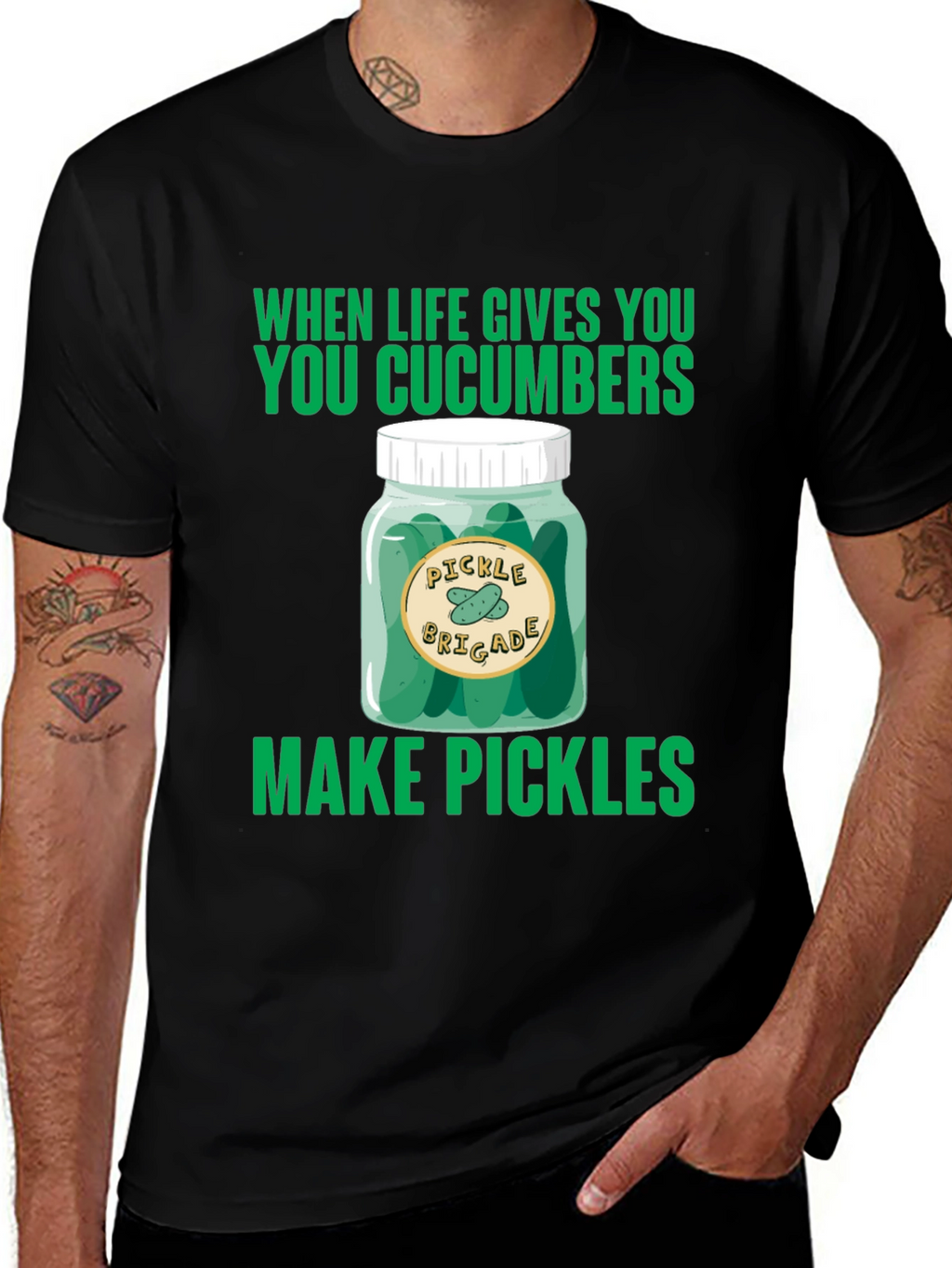 Pickle Brigade T-Shirt: When Life Gives You Cucumbers