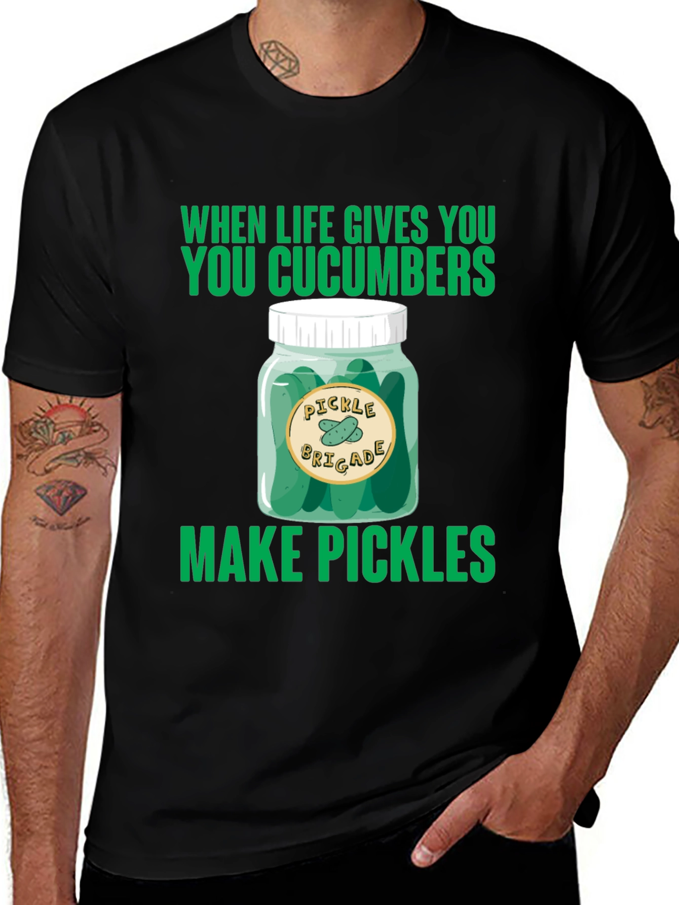 Pickle Brigade T-Shirt: When Life Gives You Cucumbers
