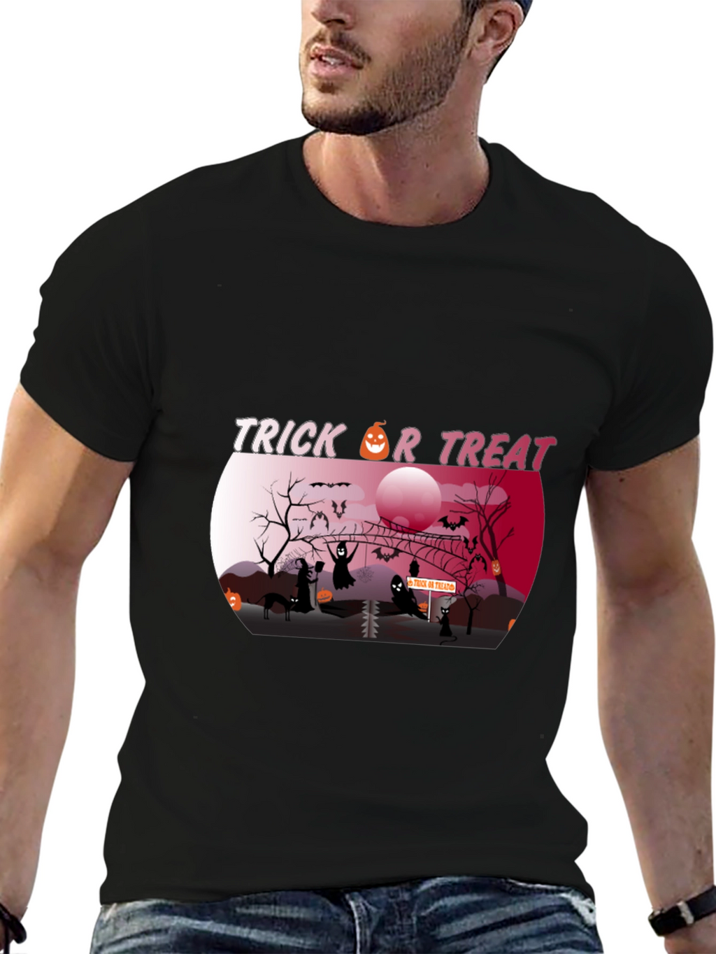 Spooky Trick or Treat Halloween Graphic Tee