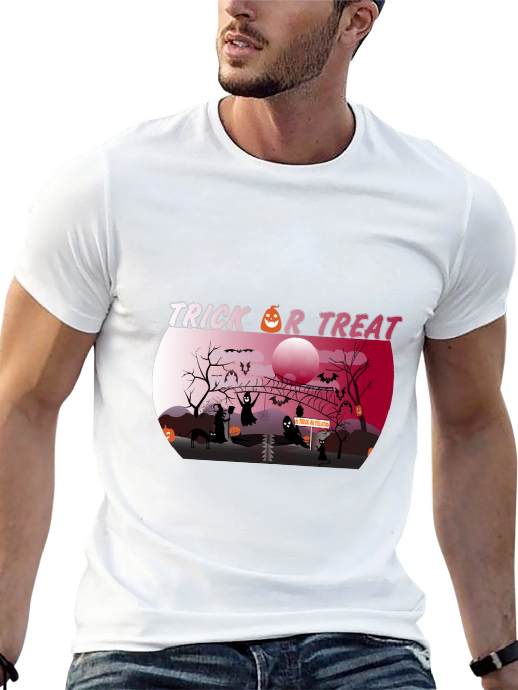 Spooky Trick or Treat Halloween Graphic Tee