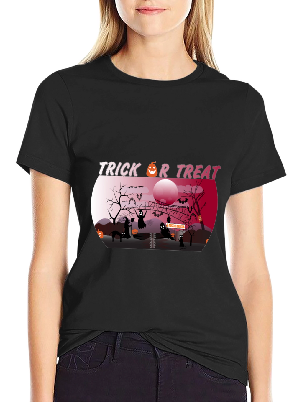 Spooky Trick or Treat Halloween Graphic Tee