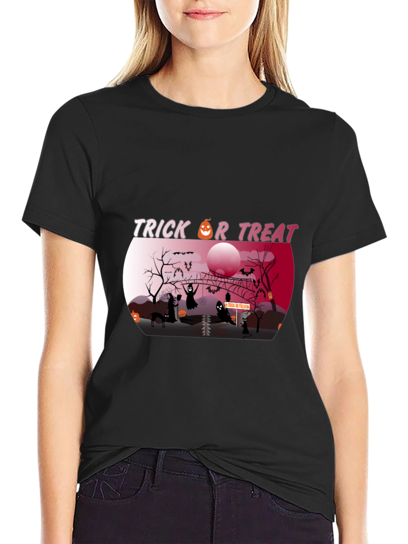 Spooky Trick or Treat Halloween Graphic Tee
