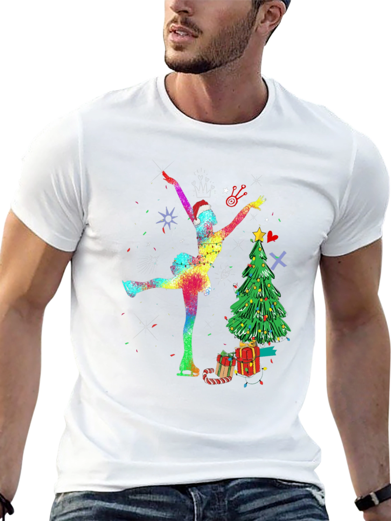 Christmas Skater Graphic Tee