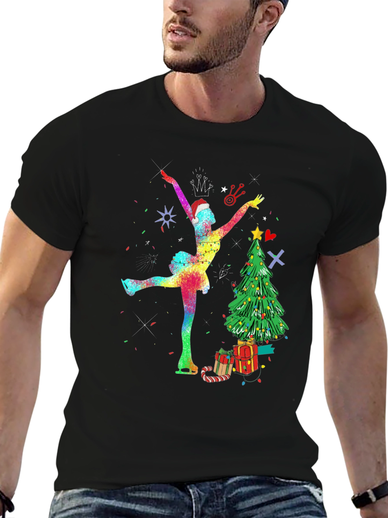 Christmas Skater Graphic Tee