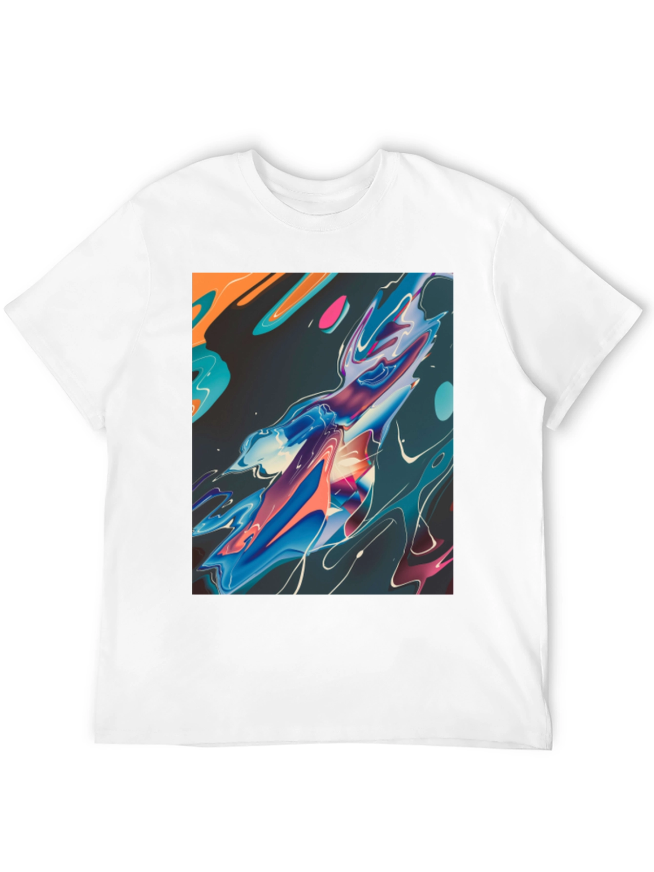 Abstract Art Graphic Tee - Black