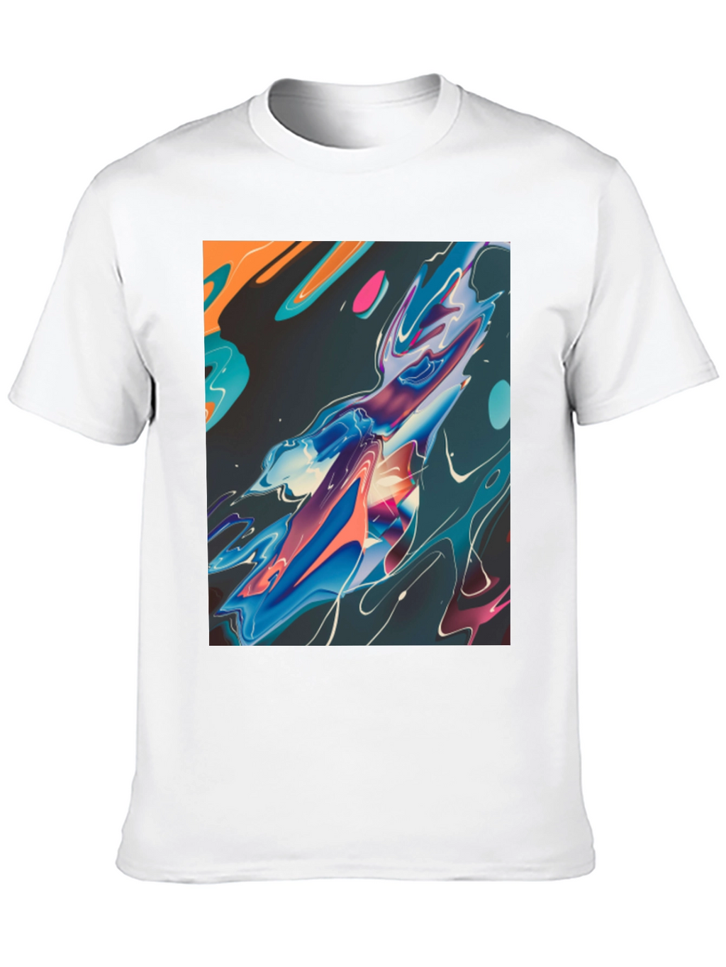 Abstract Art Graphic Tee - Black