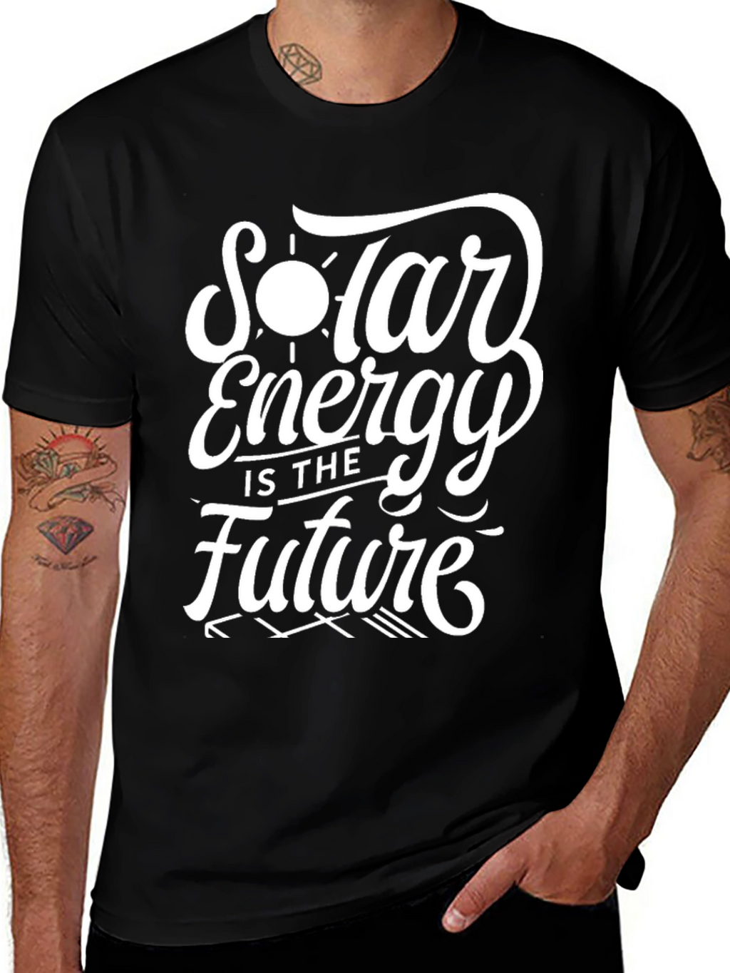 Solar Energy Future T-Shirt - Black Graphic Tee