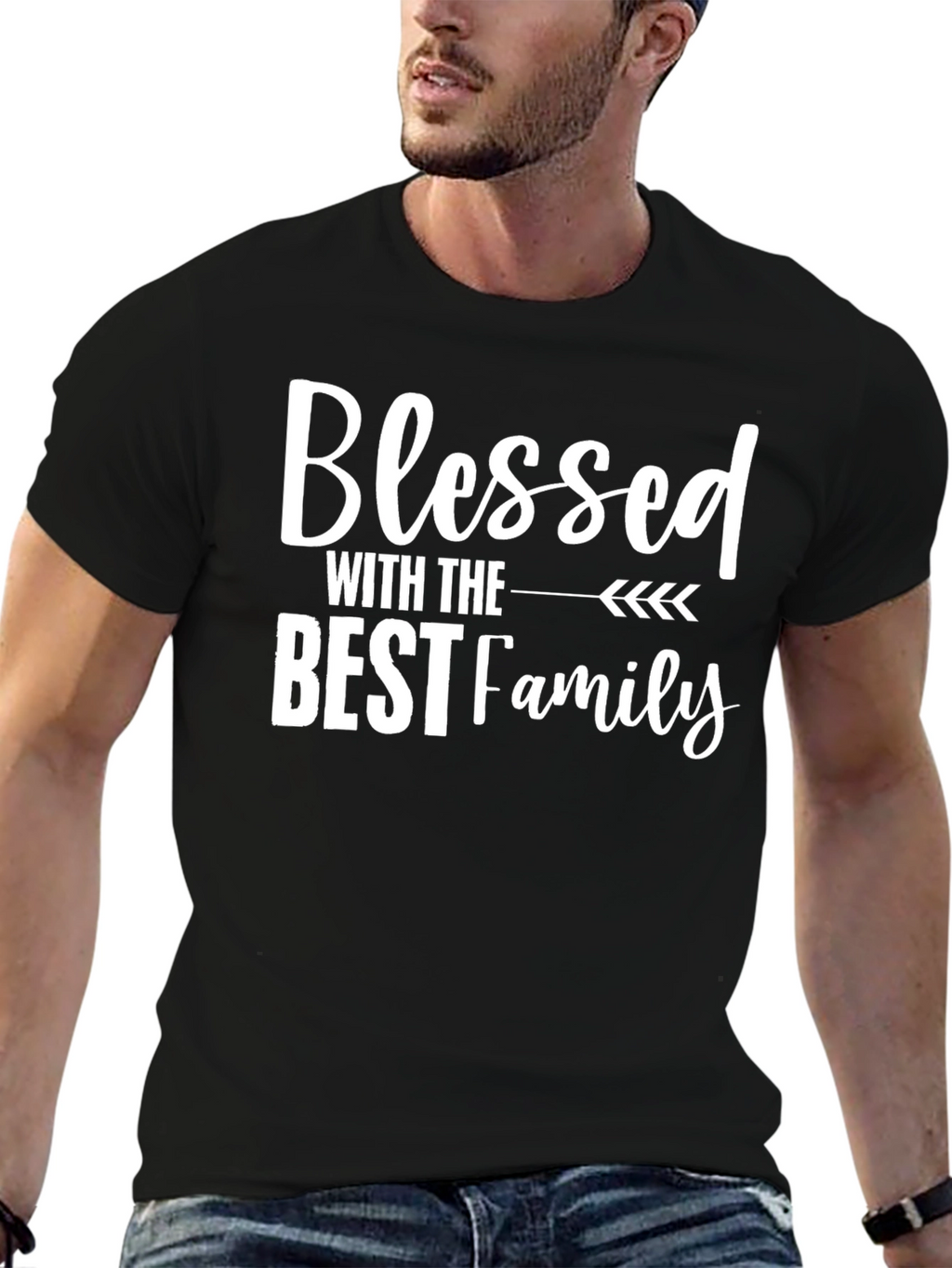 Blessed Family Graphic Tee - Soft Cotton Blend Shirt