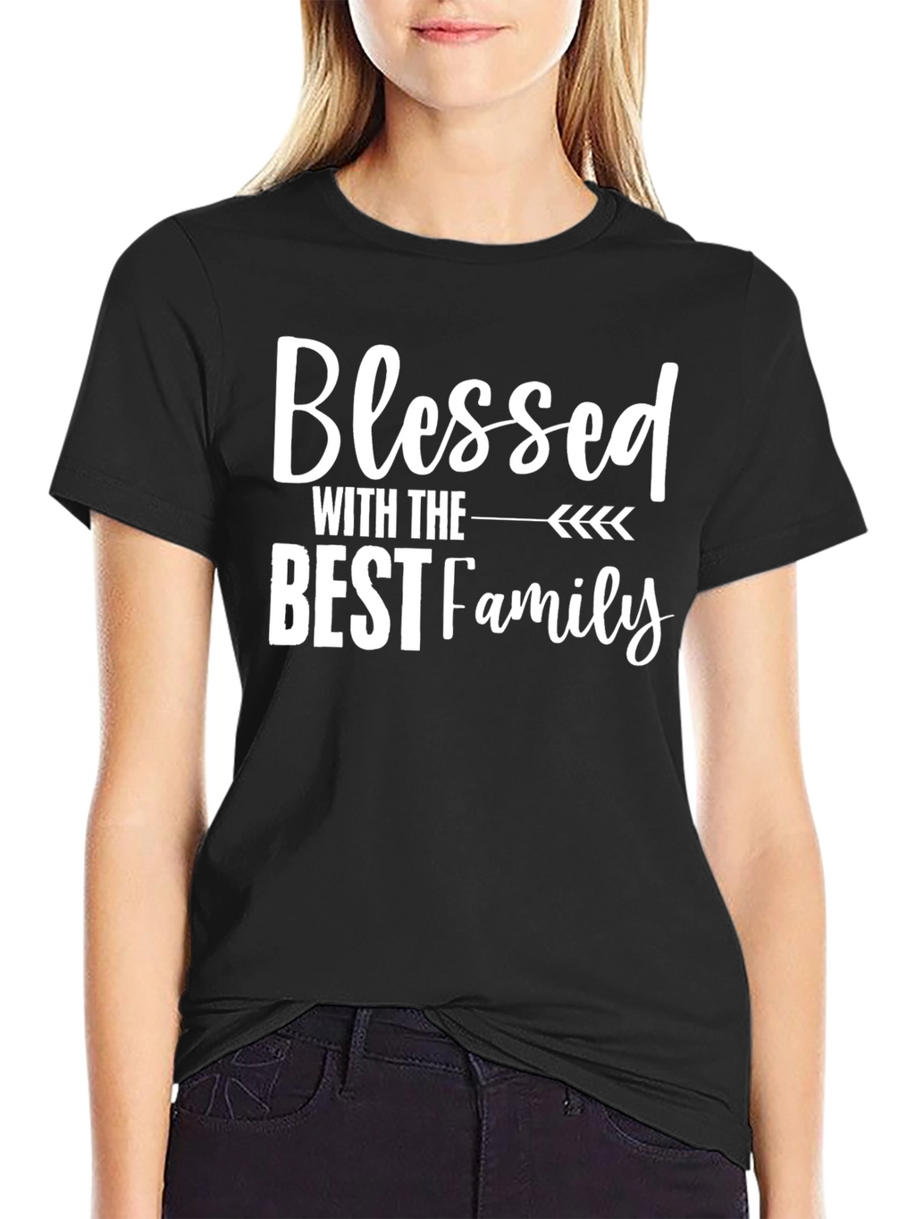 Blessed Family Graphic Tee - Soft Cotton Blend Shirt
